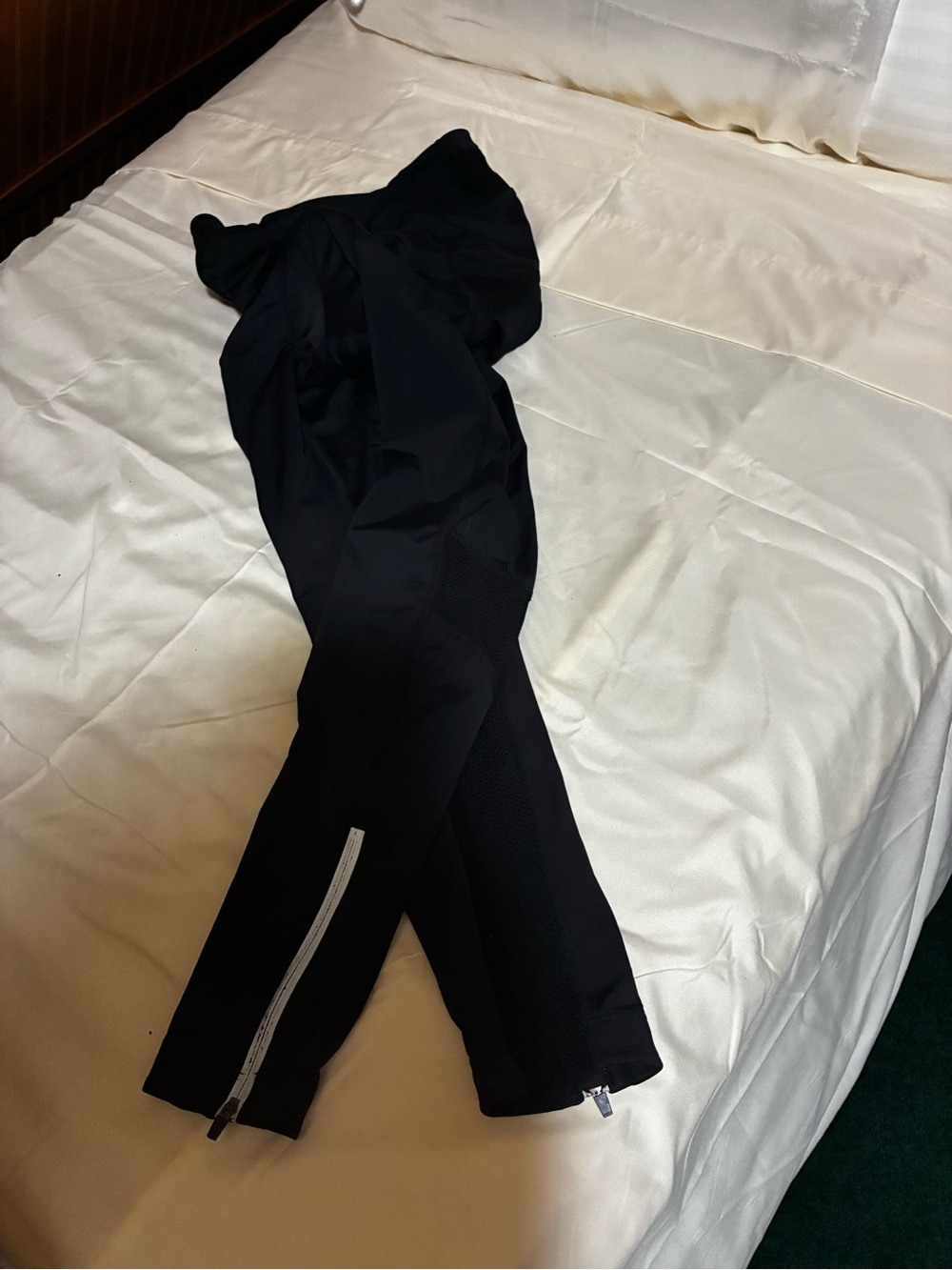 Women’s Black Bicycle Pants with Ankle Zips